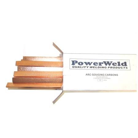 Powerweld Flat Gouging Carbons, 3/8" x 5/32" x 12" DCF-38532